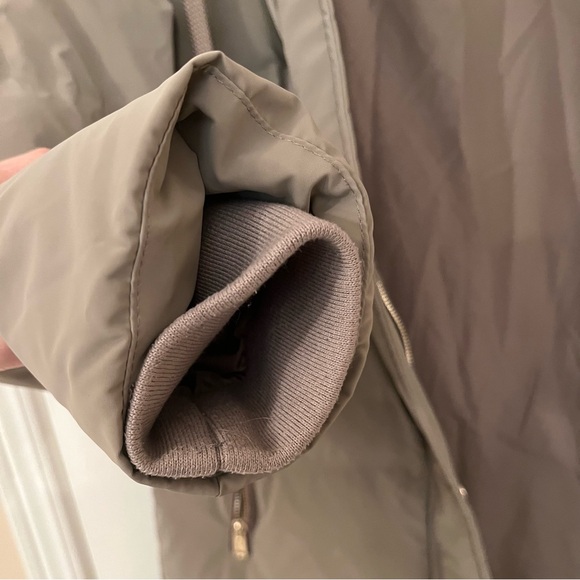 Zara Taupe Hooded Quilted Puffer Coat Size XS - Picture 9 of 16
